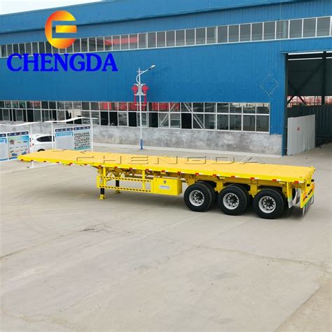 40 FT 3 Axle Flatbed Container Semi Trailer 40 FT Flatbed Semi