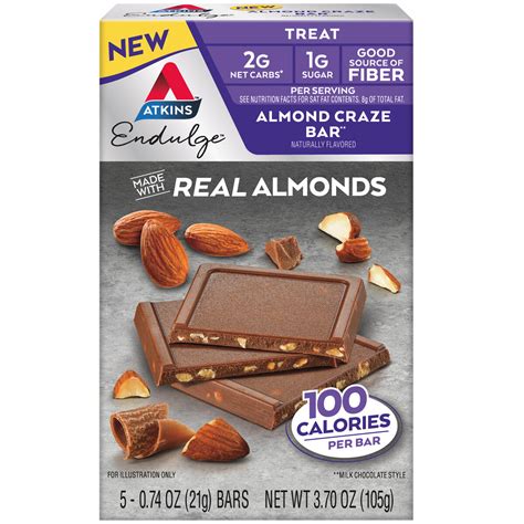 Atkins Endulge Bar Peanut Caramel Cluster 12oz 5 Bars