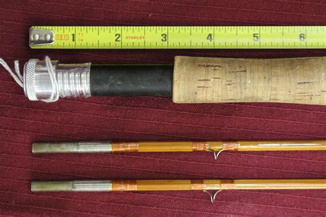 Lot Vintage Ec Powell Split Bamboo Fly Fishing Rod