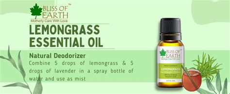 Bliss Of Earth 100 Pure Steam Distilled Lemongrass Essential Oil 10 Ml Health