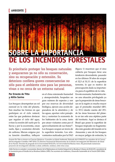 Pdf Sobre La Importancia De Los Incendios Forestales