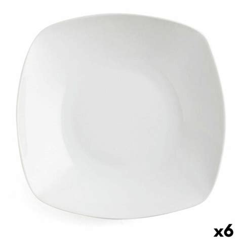 Assiette Creuse Quid Novo Vinci C Ramique Blanc Cm Pack X