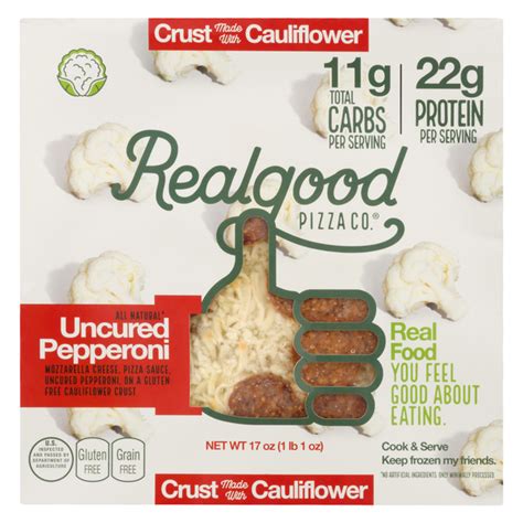 Save on Real Good Pizza Cauliflower Crust Uncured Pepperoni Order ...