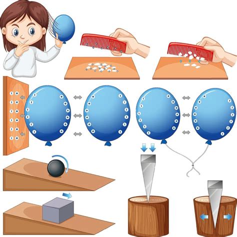 experimento científico con electricidad estática 6748817 Vector en Vecteezy