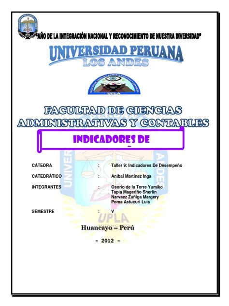 PDF Trabajo Final Empresa Masderera Indicadores de Desempeño Imprimir