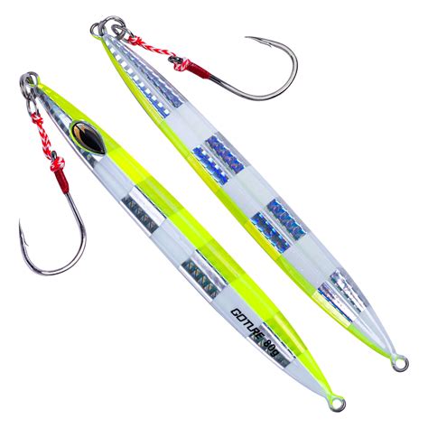 New Pattern Goture Glow Slow Pitch Jigs Double Assist Hook Fishing