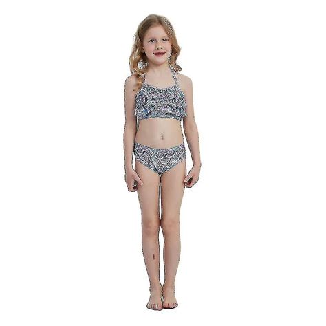 3pcs Colas de sirena Trajes de baño para niños con monoaletas Bikini