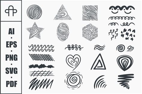 Abstract Line Art Elements Vector Set Graphic By Andypp · Creative Fabrica