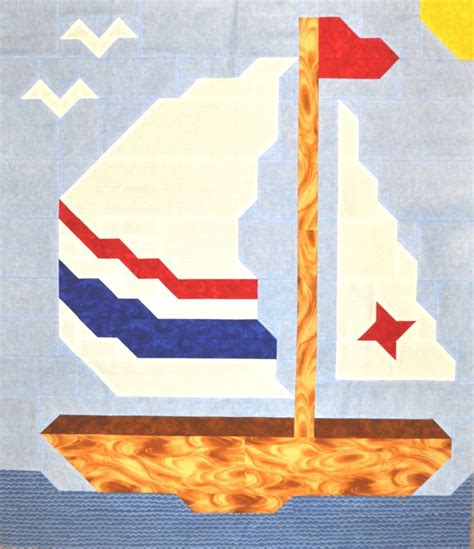 Sailboat Baby Quilt PATTERN With Multiple Sizes Ocean Baby Etsy