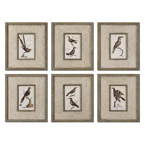 Uttermost Study Of Birds Framed Wall Art Set Of Bird Wall Art Wall