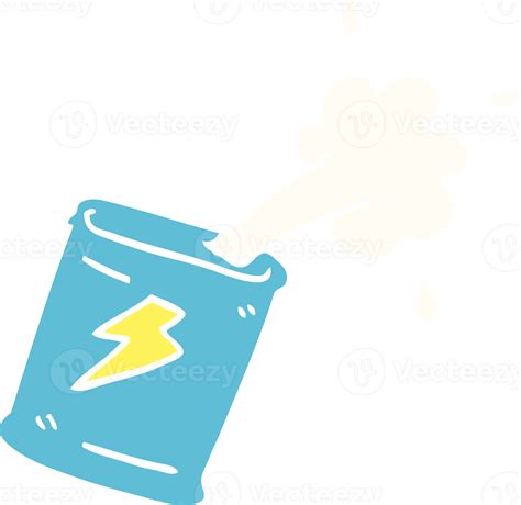 Flat Color Illustration Cartoon Soda Can 45317738 Png