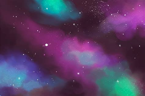 Premium Vector | Watercolor galaxy background