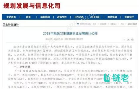 2018年我国卫生健康事业发展统计公报发布，总结完就这几点！ 链老