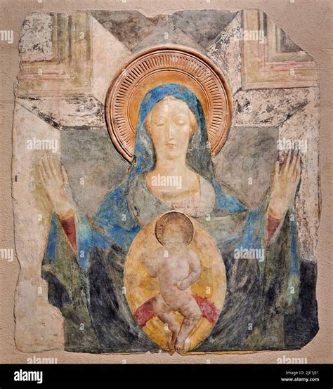 Madonna DellItria Affresco Staccato Pittore Attivo In Sicilia