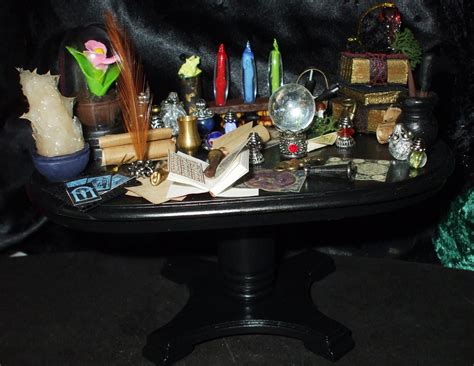 Witch Gothic Spell Table Dollhouse Miniature Ooak Cdhm