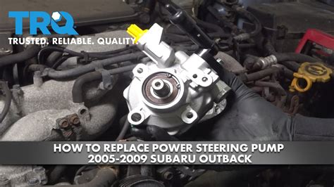 How To Replace Power Steering Pump 2005 2009 Subaru Outback YouTube