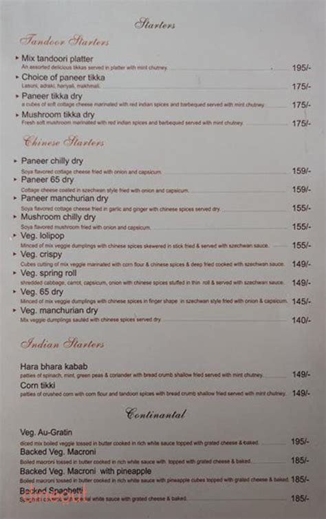 Menu Of Royal Dine Restaurant Palanpore Surat Dineout