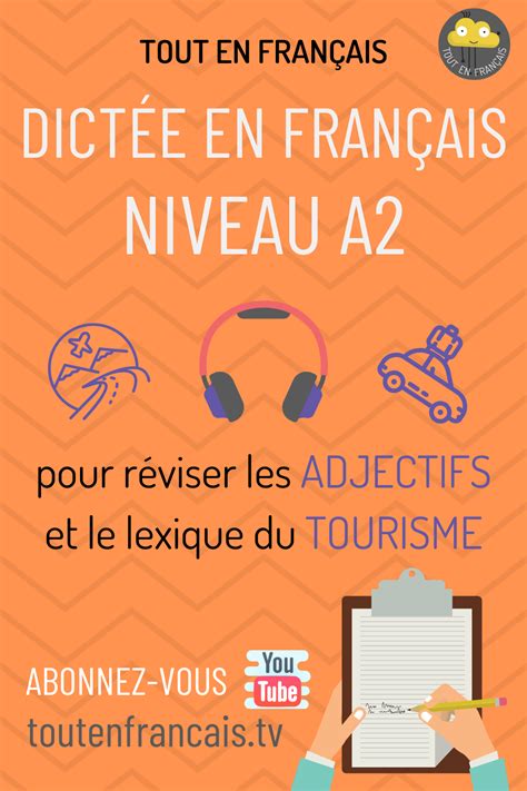 Dictée Fle A2 Apprendre Le Français Vocabulaire Oral Francais