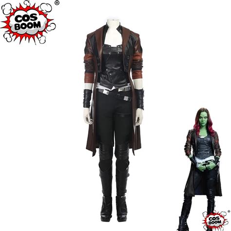 COSBOOM Guardians of the Galaxy 2 Gamora Costume Adult Women's ...