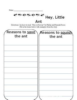 Hey, Little Ant Lesson Sheets by Nikki Hessler | TpT