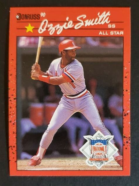 1990 Donruss 710 Ozzie Smith Cardinals All Star Baseball Card Nmmt Ebay