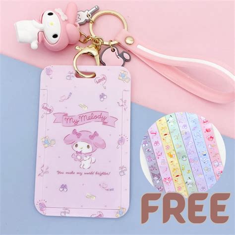 Jual Lanyard Sanrio ID Badge Holders Photocard Kuromi Cinnamoroll Free