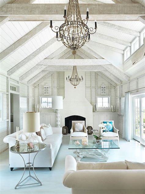 Surfside Chic Nantucket Beach House Retreat Coastal Living Rooms