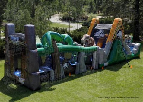 Jurassic World Obstacle Course Giant Slide Superfun Attractions