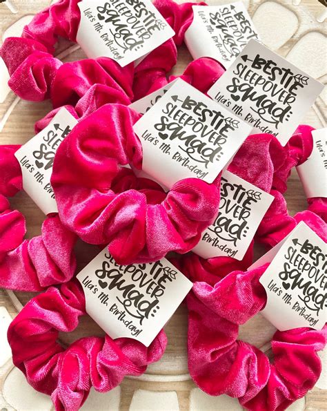 Bestie Squad Favor Bestie Sleepover Squad Scrunchie Slumber Party Favor