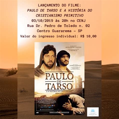 Lan Amento Do Filme Paulo De Tarso E A Hist Ria Do Cristianismo