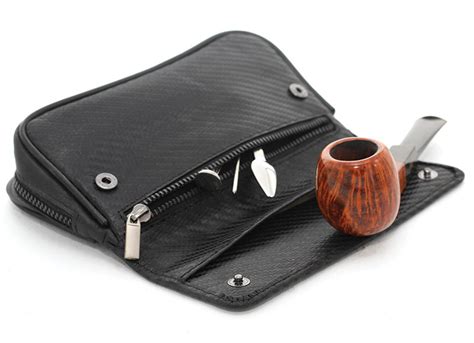 Chacom Pipe Pouch For 2 Pipes Carbon Black Haddocks Pipeshop