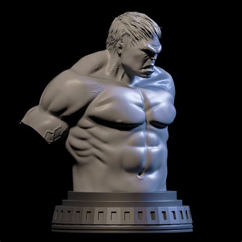 Descargar Archivo STL BUST HULK Fanart Statue Modelo Imprimible En