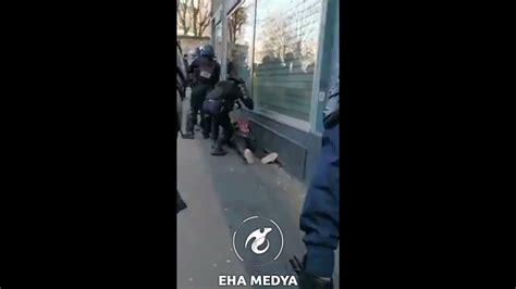 EHA MEDYA on Twitter Fransa da polis göstericilere vahşet uyguluyor