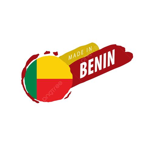 Ilustração Vetorial Da Bandeira Do Benin Em Um Fundo Branco Limpo Vetor