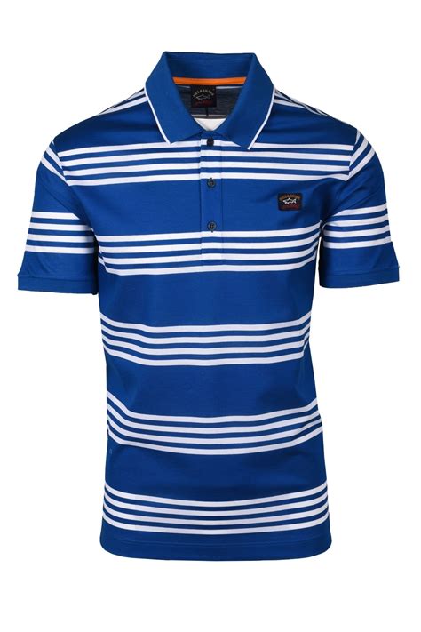 Paul And Shark Polo Blue White Stripe