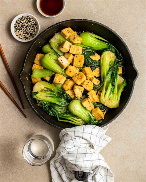 Chinese Bok Choy Tofu Stir Fry My Plantiful Cooking