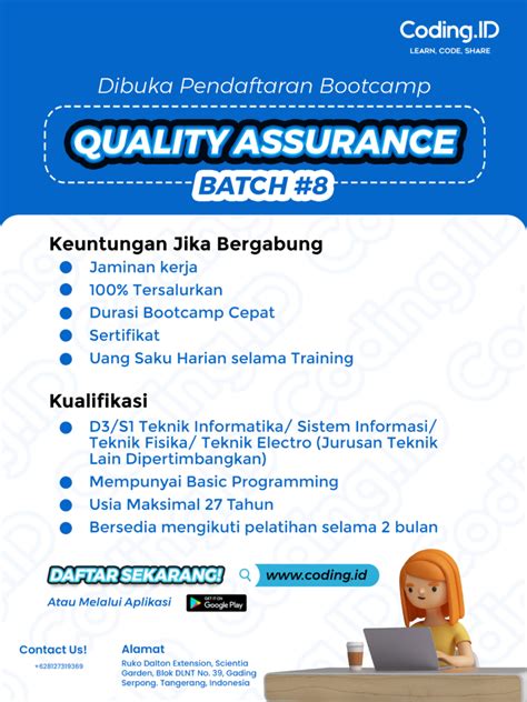 Lowongan Kerja Quality Assurance Bootcamp Di Pt Dwidata Talenta