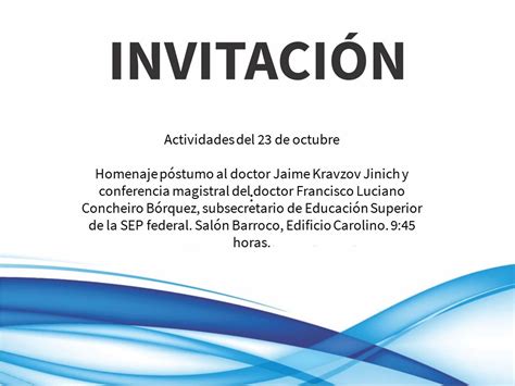 InvitaciÓn Boletines Buap