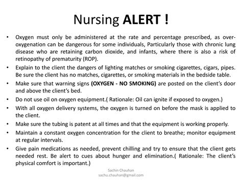 Oxygen Administration Procedure Ppt