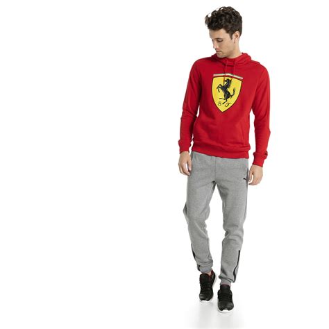 PUMA Rubber Ferrari Men's Big Shield Hoodie in Red for Men - Lyst