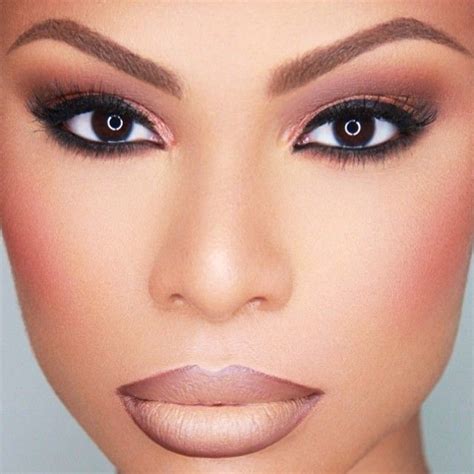To Balance The Look Of The Bronze Smokey Eye Pair It With A Nude Lip