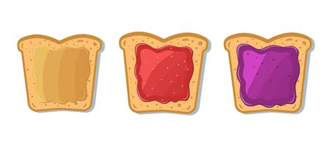 Eating Peanut Butter And Jelly Sandwich Cartoon