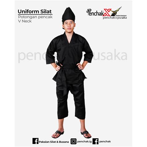 Baju Silat Uniform Silat Potongan V Neck Shopee Malaysia