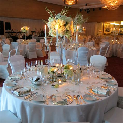 Silver Charger Plates All White Centrepieces White Centerpiece