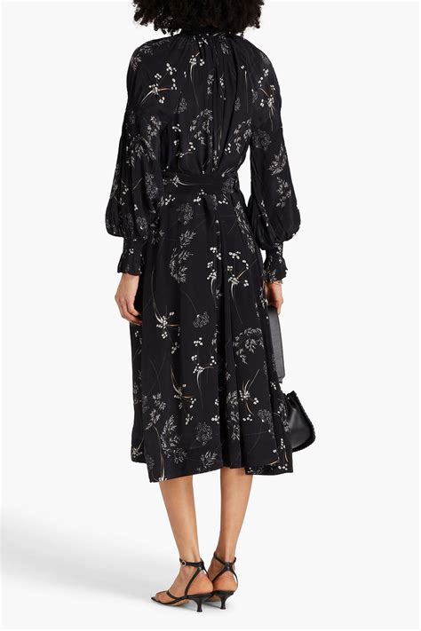 Bytimo Floral Print Satin Midi Dress The Outnet