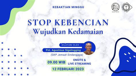 Kebaktian Minggu 26 Maret 2023