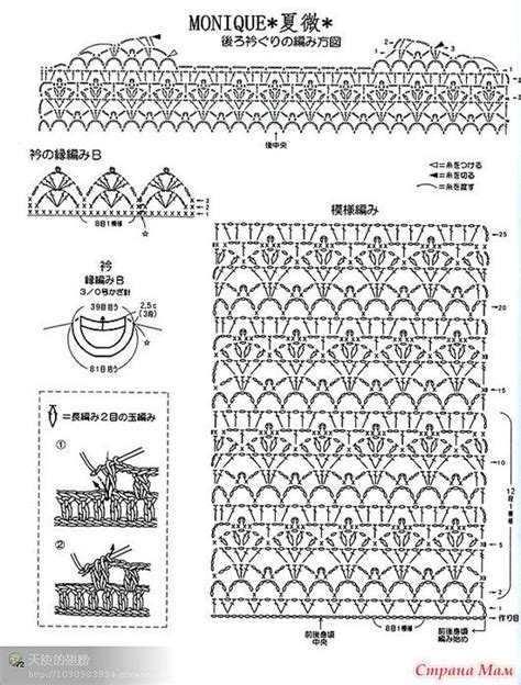 Ажурный пуловер с зубчиками Крючок Crochet Stitches Chart Crochet Stitches Guide Crochet