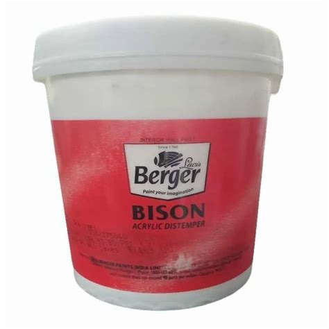 Berger Bison Acrylic Distemper 20 Litre 10 Ltr At 900 Bucket In