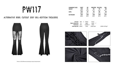 Alternative Rebel Cutout Sexy Bell Bottom Trousers Pw117 Dark In Love