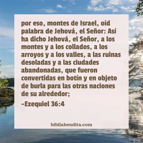 Explicación Ezequiel 36 4 por eso montes de Israel oíd palabra de